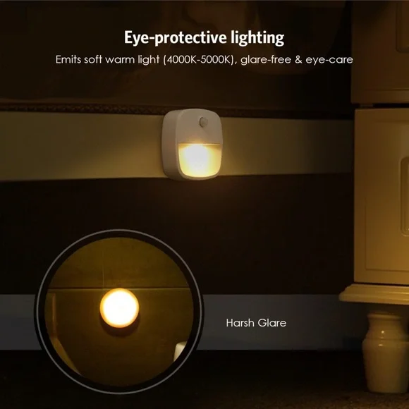 Cordless Stick-On indoor sensor LED Night Light (Warm White 2 pack) - Picture 6 of 9